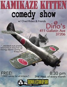 KAMIKAZE KITTEN comedy show w/ Chad Riden & friends
