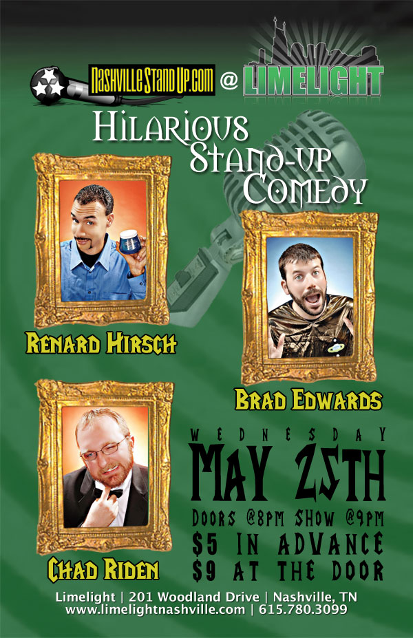 5/25: Renard Hirsch, Chad Riden, and Brad Edwards @ Limelight ...